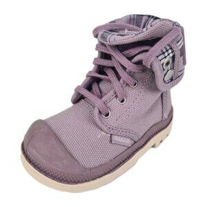 Palladium Baggy Hi Toddler Infants Boots Elderberry Canvas